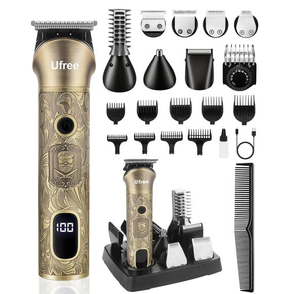 Beard Trimmer for Men Cordless Hair Clipper Shaving Kit for Mustache Body Gifts - Picture 1 of 7